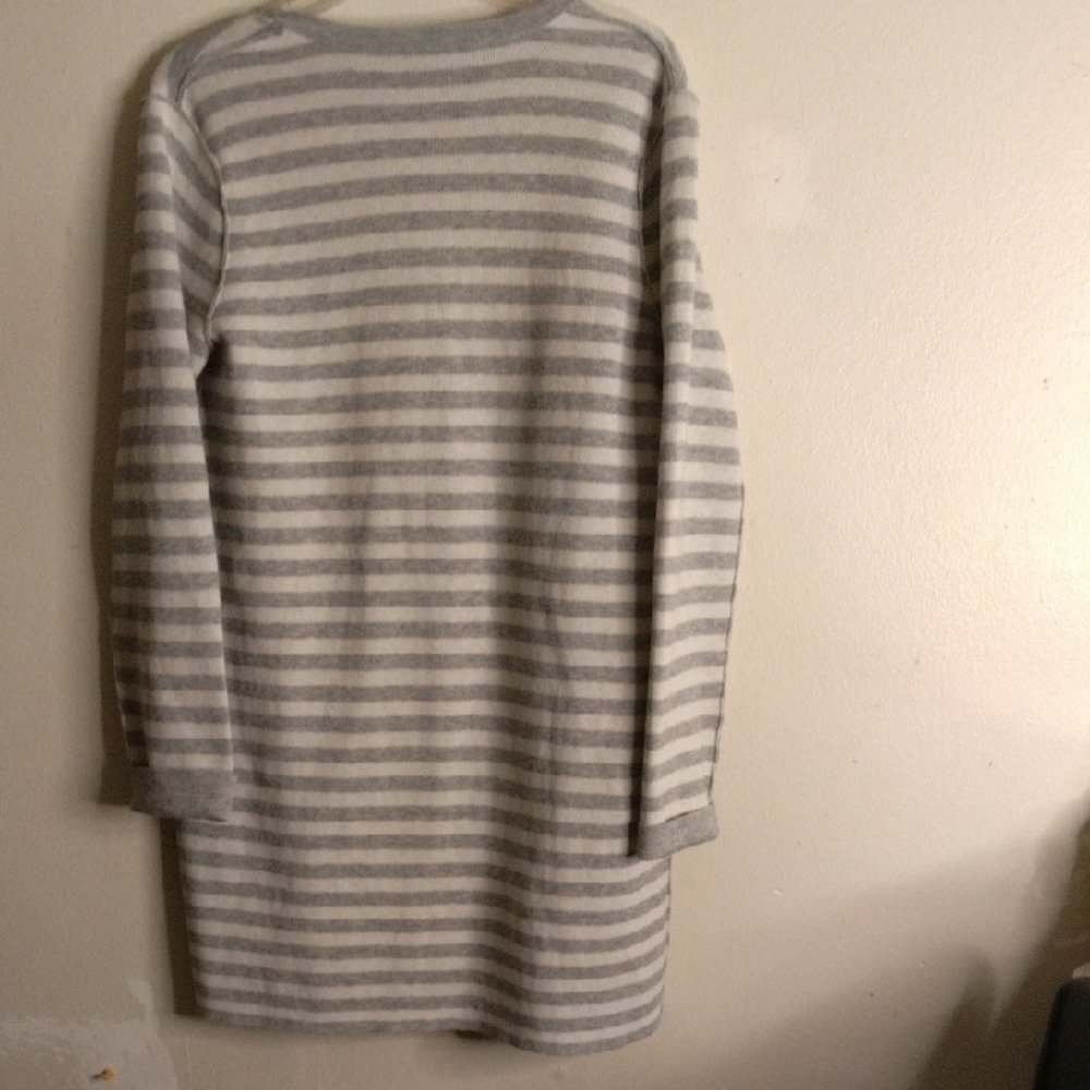 Gray Striped Women's Sweater - Picture 4 of 4